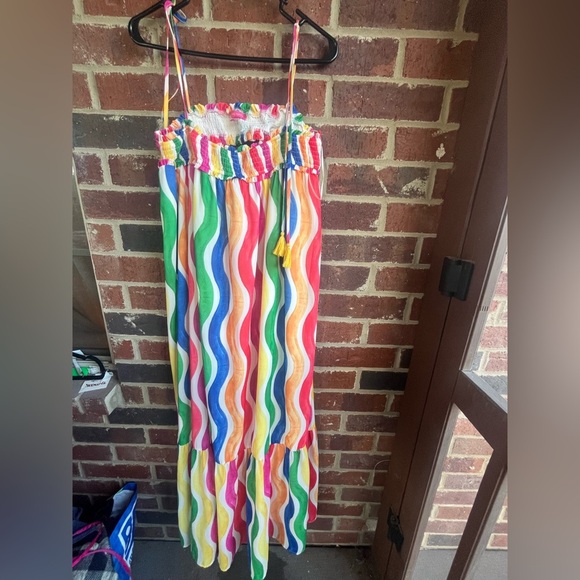 Flying Tomato Classic Love Rainbow Maxi Dress Size Large - Picture 3 of 10